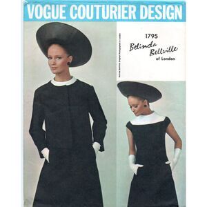 Belinda Bellville 1960's Vogue 1795 Dress and Jacket Pattern Bust 31 Sz 10